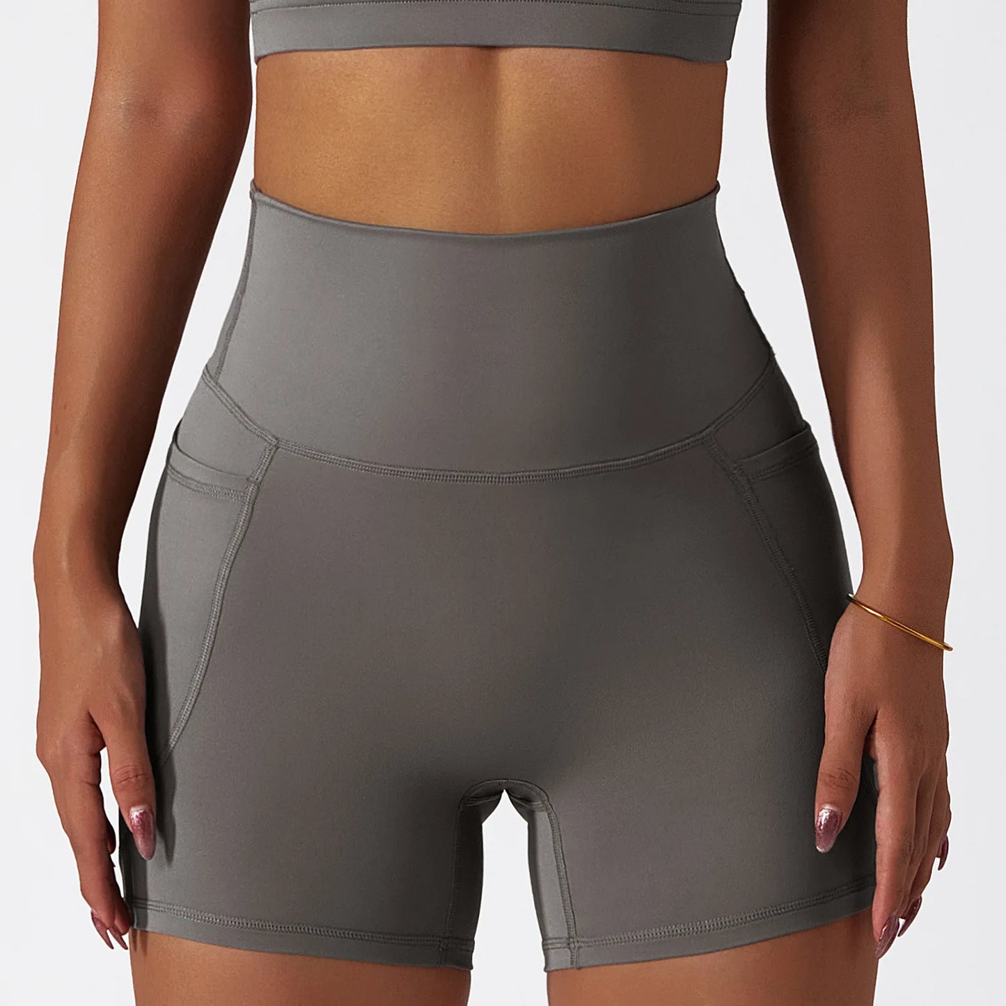 Women's Compression Yoga Shorts – No Pocket, High Stretch