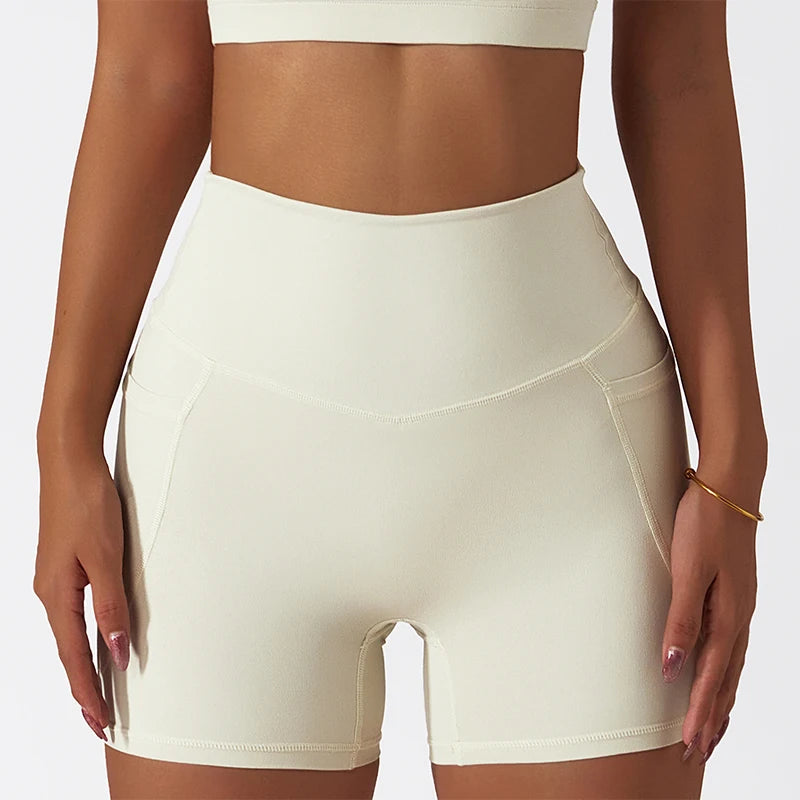 Women's Compression Yoga Shorts – No Pocket, High Stretch