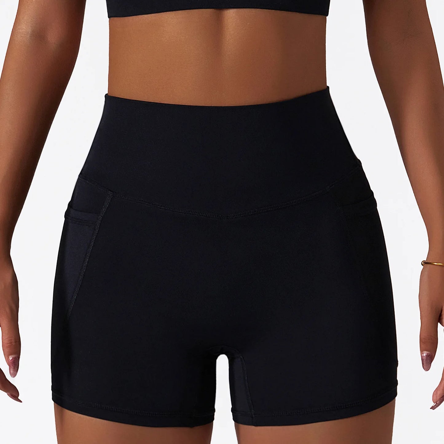 Women's Compression Yoga Shorts – No Pocket, High Stretch