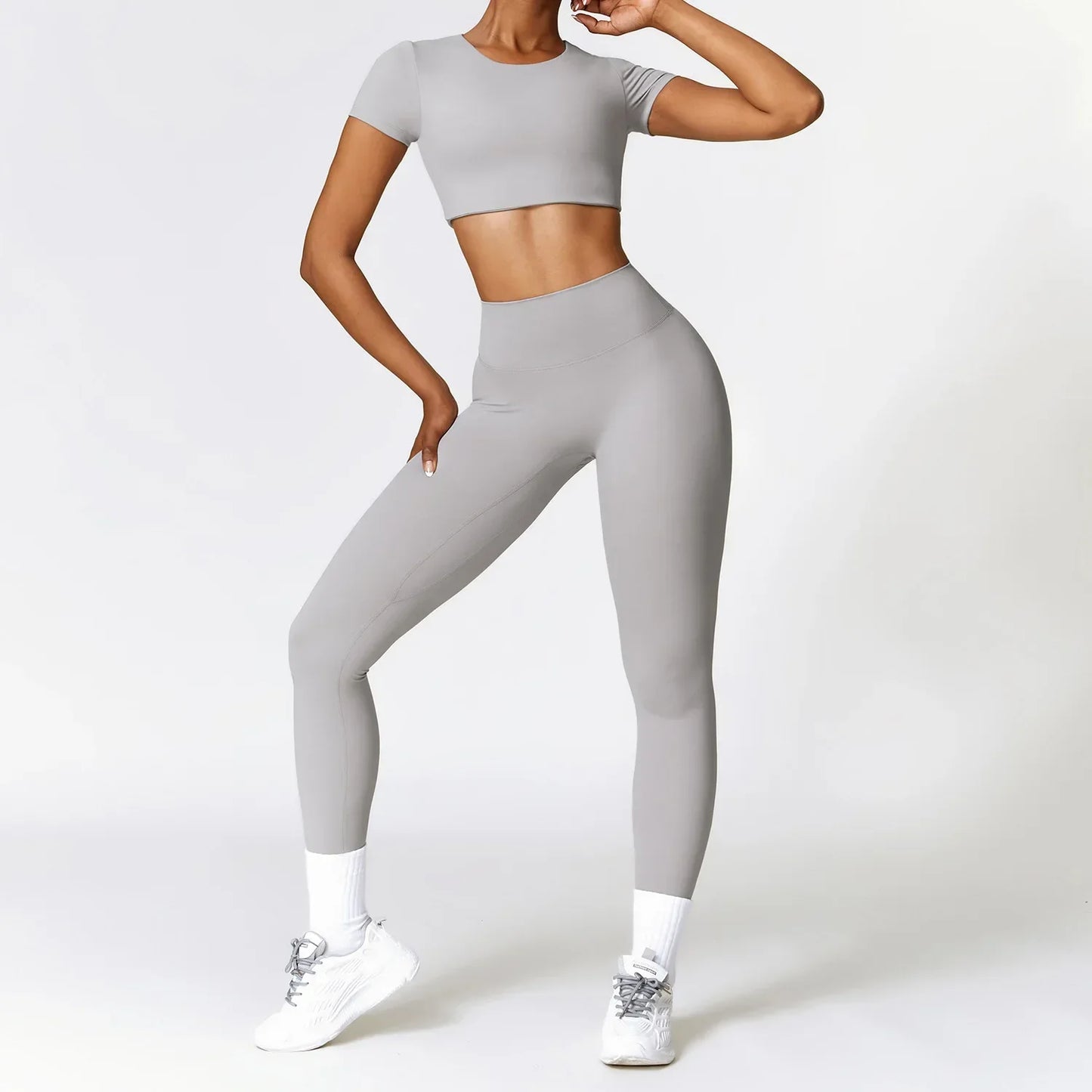 2PCS Seamless Gym Set for Women - Workout & Yoga Outfit
