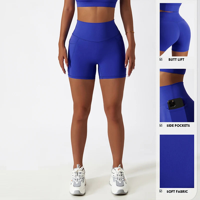 Women's Compression Yoga Shorts – No Pocket, High Stretch