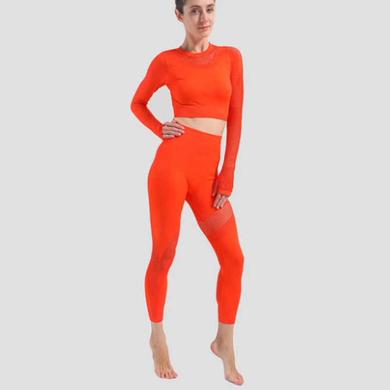 Women’s Full-Sleeve Spandex Yoga Top | Compressive & Quick-Dry