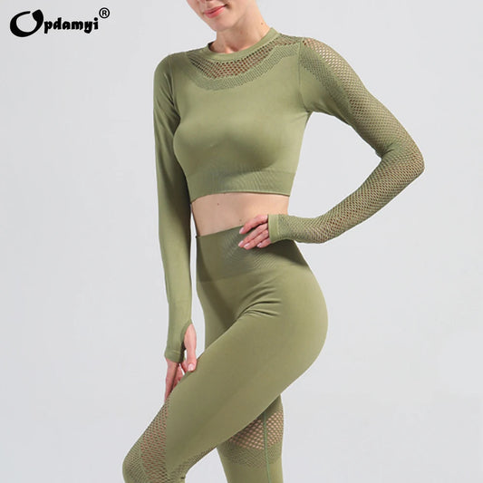 Women’s Full-Sleeve Spandex Yoga Top | Compressive & Quick-Dry