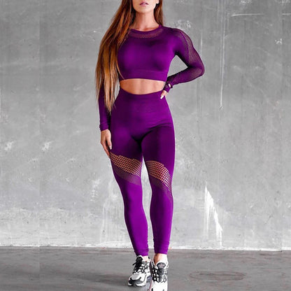Women’s Full-Sleeve Spandex Yoga Top | Compressive & Quick-Dry