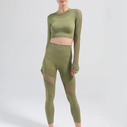 Women’s Full-Sleeve Spandex Yoga Top | Compressive & Quick-Dry
