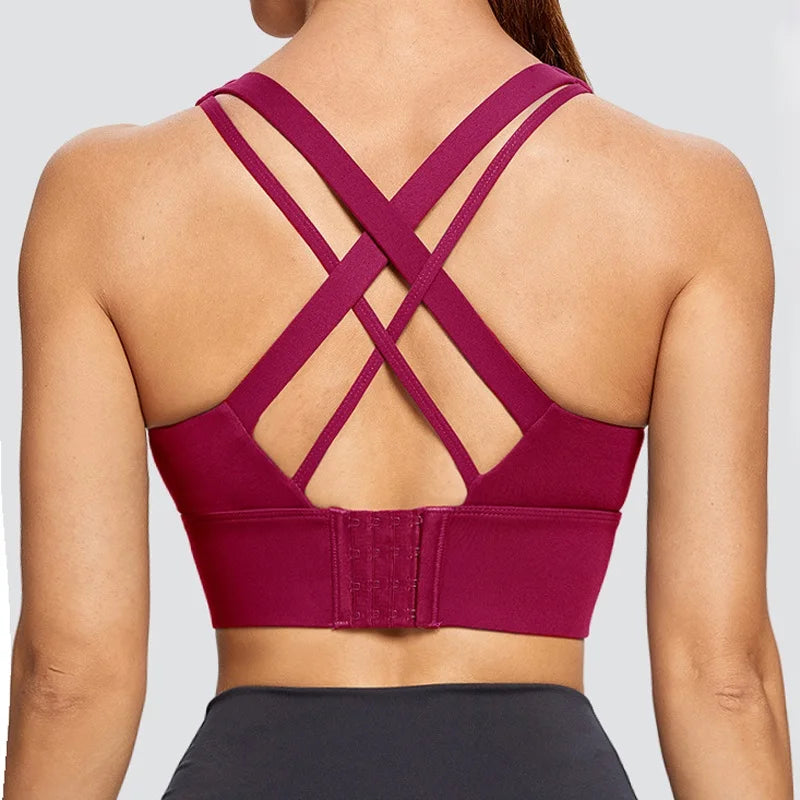 Cloud Hide Sports Bra – Push Up Yoga Crop Top for Women