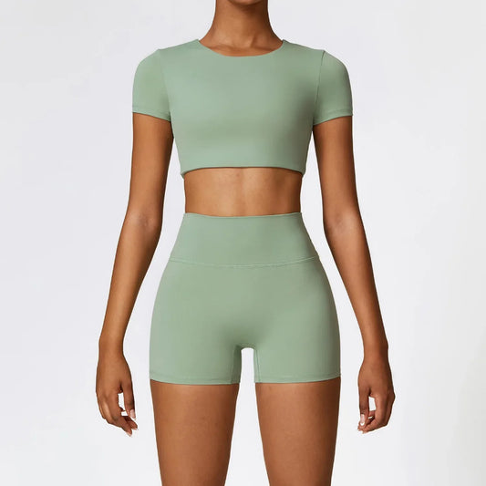 2PCS Seamless Gym Set for Women - Workout & Yoga Outfit