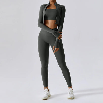 Women’s Seamless Full-Sleeve Activewear Top | Yoga & Fitness