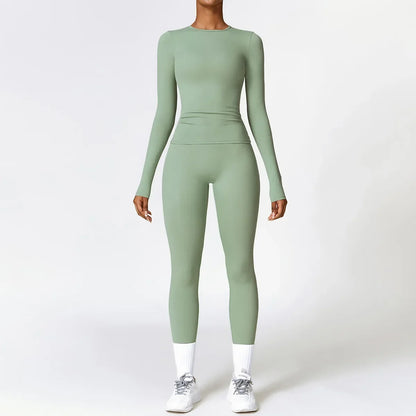 2PCS Seamless Gym Set for Women - Workout & Yoga Outfit