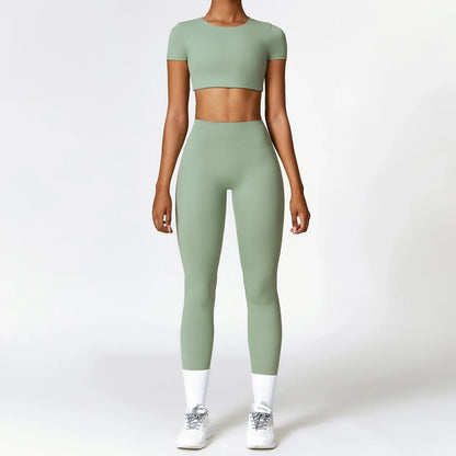 2PCS Seamless Gym Set for Women - Workout & Yoga Outfit